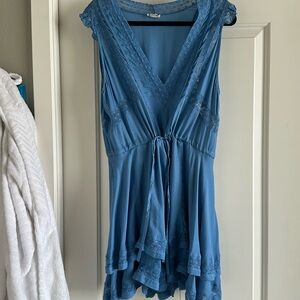 NWOT Free People blue lace dress